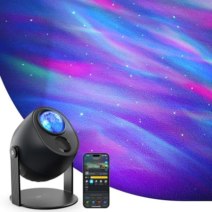 Govee Star Light Projector with 3 Aurora Flowing Effects | Works with Matter and Alexa, 52 Scene Modes, 18 White Noise Options, LED Night Light Projector for Bedroom, Without Plug - style: Aurora