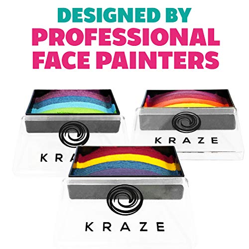 Kraze FX Dome Stroke - Pink Rose (25 gm), Professional 1-Stroke Split Cake, Hypoallergenic, Non-Toxic, Water Activated Face & Body Painting Makeup Supplies for Adults - color: Pink Rose