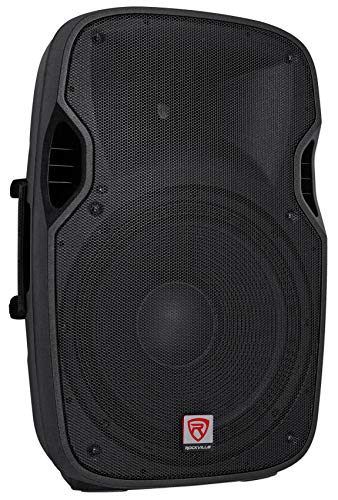 Rockville SPGN158 15" Passive DJ PA Speaker, 1600W Peak/800W Program/400W RMS, 8 Ohm, 3" Voice Coil, ABS Cabinet, Deep Bass, Pole Mountable, for Events and Live Sound | 1600W Peak / 400W RMS, Lightweight, 1.35" Titanium Driver, SpeakON I/O, 35mm Pole Moun