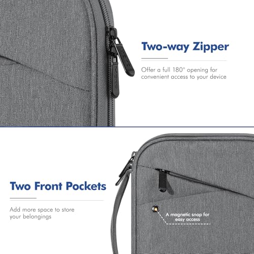 MoKo 7-8 Inch Tablet Sleeve Carrying Case Padded Protective Bag with Handle | Tablet Carrying Case Fits iPad Mini A17 Pro/6th 8.3-inch and iPad Mini 5/4/3/2th 7.9-inch, Light Gray - color: Light Gray, size: 7-8 Inch