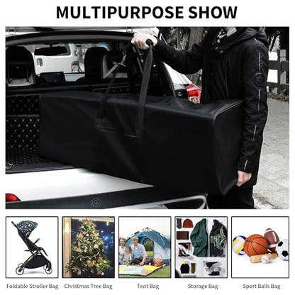 Urbanstand 46 inch Foldable Duffel Lock Zipper Travel Camp, Black - color: Black, size: 46 Inch