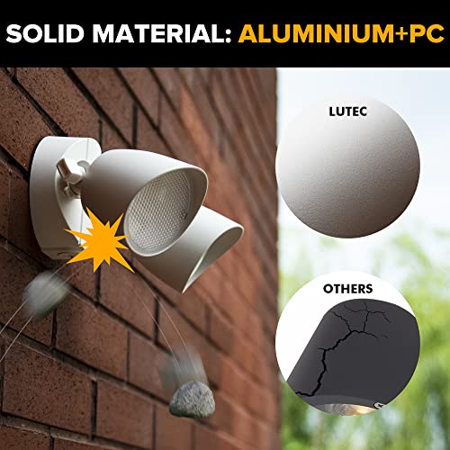 UME 2-Packs 2500 Lumen 32 Watt 28 LED Dual-Head Floodlight Outdoor, Full Metal Design, Waterproof Exterior Security Wall Light for Patio, Garden, Yard-White - color: White