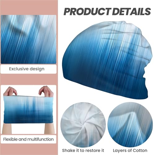 Art Owl Women's Slouchy Beanie Hat Cute Turban Hats Cancer Headwear Caps Baggy Skull Sleep Scarf - color: Gradient Color