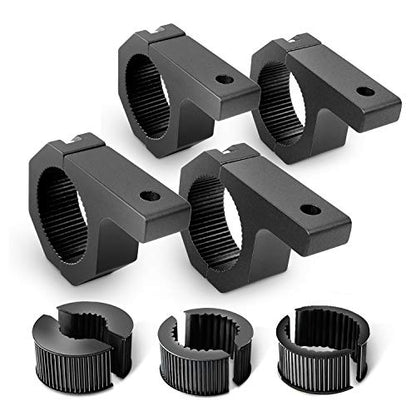 Nilight - 90020D 4PCS Mounting Bracket Kit LED Off-Road Light Horizontal Bar Tube Clamp Roof Roll Cage Holder,2 Years Warranty, Black | Fits 1", 1.5", 1.75", 2" Horizontal Bars Roll Cage Bull Bar Roof Rack Mount Holder for Truck ATV UTV SUV Boat - size: F