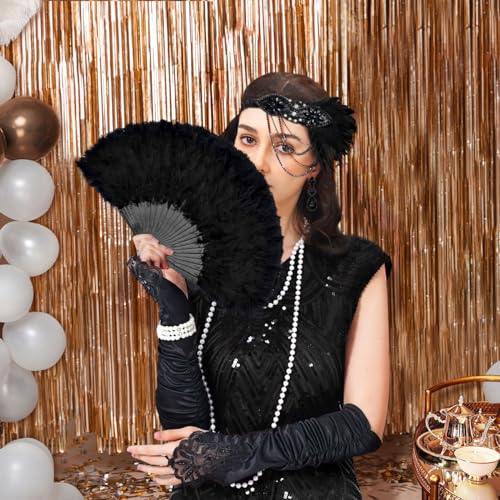 VillbeCoser 1920s Flapper Dress for Women Sequin Fringe Roaring 20s Costume - color: Black, size: XX-Large