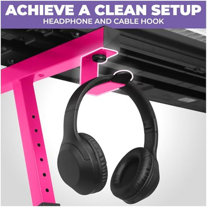 Liquid Stands Piano Keyboard Stand - Z Style Adjustable and Portable Heavy Duty Music Stand for Kids and Adults -Fits 54-88 Key Electric Pianos - Sturdy Musical Keyboard Stand (Pink) - color: Pink