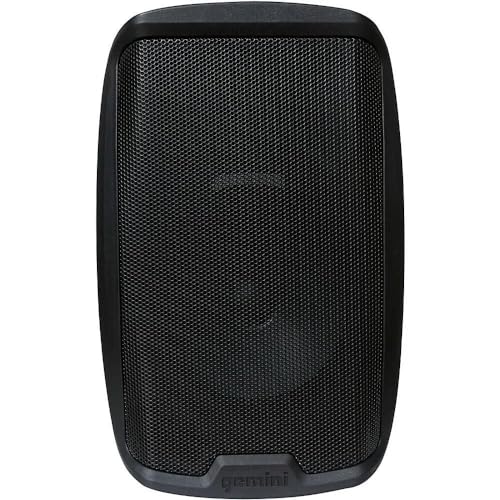 Gemini Sound AS-2110BT Active 10 Inch Woofer 1000W Watt DJ Monitor Powered Amplified PA Speakers System with Bluetooth Bundle with Auray SS-4420 Steel Speaker Stand and XLR Cable