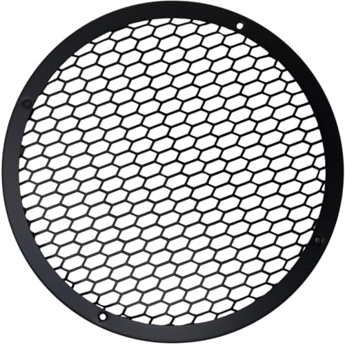 Bass Rockers 10" Metal Speaker Grill Cover HeavyDuty Hex Mesh Protective Grille Guard for 10" Subwoofer/Speakers, Universal Fit, Matte Black,4-Hole Screw/Bolt Mount Car Audio Doors,Pods,Custom Boxes