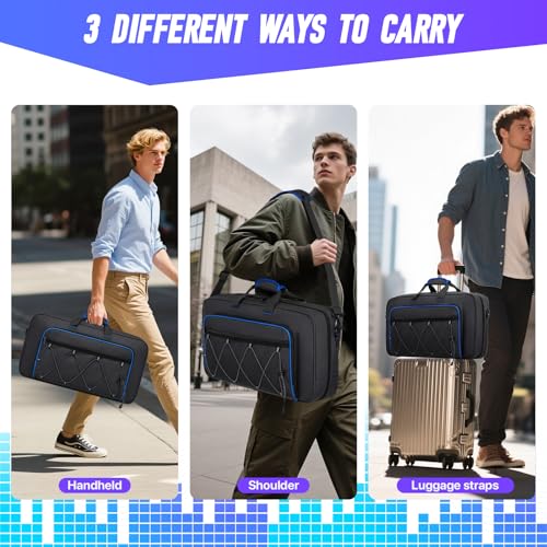 DJ Bag for DDJ-FLX4/DDJ 400/DDJ REV1, Padded DJ Controller Crossbody Bag with 4 Pockets, for 15.6 Inch Laptop, Cables, DJ Mixer Case with Adjustable Shoulder Strap for DJ Equipment - color: Grey