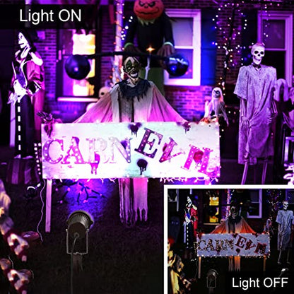 Landscape Lights Outdoor: Black Light Halloween LED Landscape Lighting for Tree Garden Yard Pathway Body Paint Fluorescent Poster | 110V UV Blacklight Spotlights | 4 Pack (UV Blacklight)