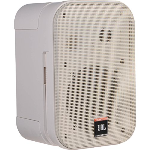 JBL Professional C1PRO-WH High Performance 2-Way, 150 Watt 5.25” Compact Passive Satellite, Bookshelf Speakers, Home Theater, Desktop, Stereo, Commercial, White, Sold as Pair - color: White