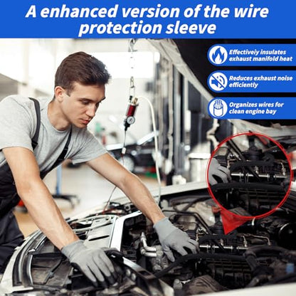 15ft - 1/4in Split Braided Sleeve Cable Management, Self-Wrapping | Flexible loom tubing protects wires from abrasion and heat. Great for automotive, TV, computer, and home electrical use. - size: 1/4inx15ft