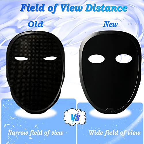 Depointer Life New Led Mask with Rechargeable Bluetooth-compatible App Controlled, Customizable Shining Mask, LED Lighted Face Transforming Masks For unisex-Adult - style: New-rechargeable