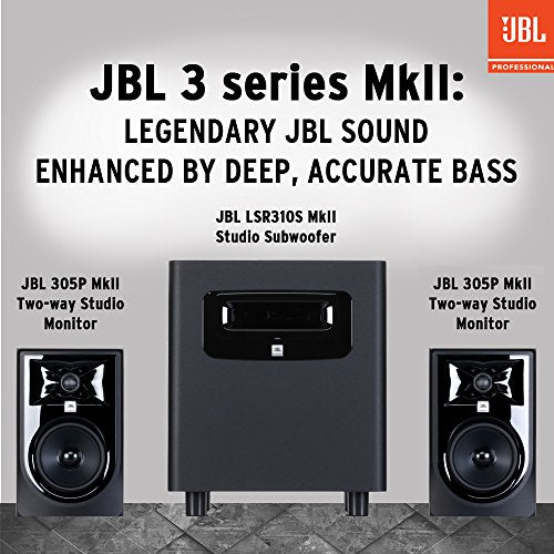 JBL Professional 305PMkII 5-Inch 2-Way Powered, Active Monitor Speaker for Near Field Music Production, Studio Monitor, Desktop Computer, Hi-Fi Audio. Sold Individually, Black - style: 305P single