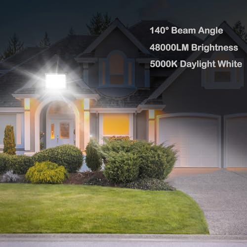 400W LED Stadium Flood Lights Outdoor,Super Bright LED Arena Lights 85-265V IP66 Waterproof 5000K Daylight White Commercial Lighting for Sports Fields and Counts(2 Pack) - size: 400w-2pack