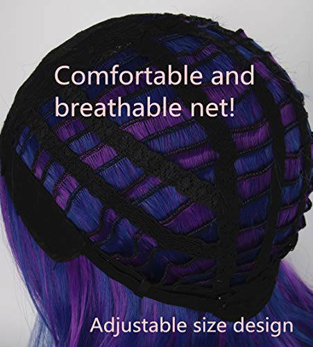 Topcosplay Kids wig for Girls Blue and Purple Wig Halloween Costume Cosplay Wig Long Wavy - color: Blue and Purple