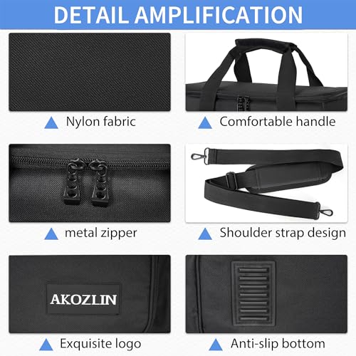 AKOZLIN Padded Mixer Gig Bag Protector DJ Controller Travel Shoulder Bag Case 16"X15"X5.5" Fit for RODECaster Pro II, TC Helicon GOXLR, MG10XU 10-Input Stereo - size: 16"X 5.5"X15"