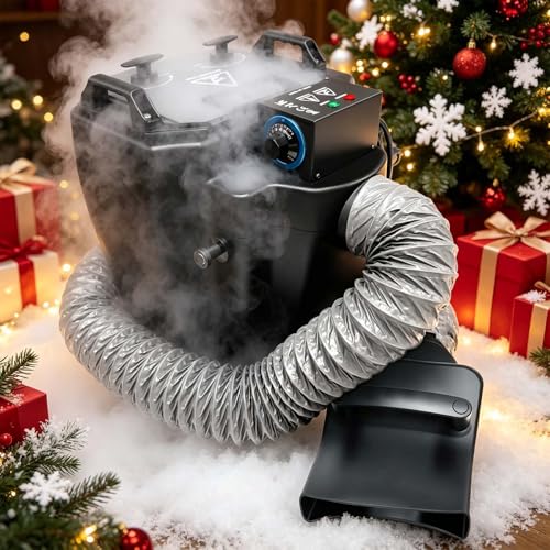 Professional 6000W Low Lying Fog Machine, Heavy Duty Dry Ice Fogger with 2-Speed Output & Thermostat Control, Fast Heating, 22lbs Capacity – Ideal for Halloween, Clubs, Concerts