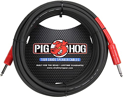 Pig Hog PHSC25 High Performance 14 Gauge 9.2mm 1/4" Speaker Cable, 25 Feet - size: 25 feet