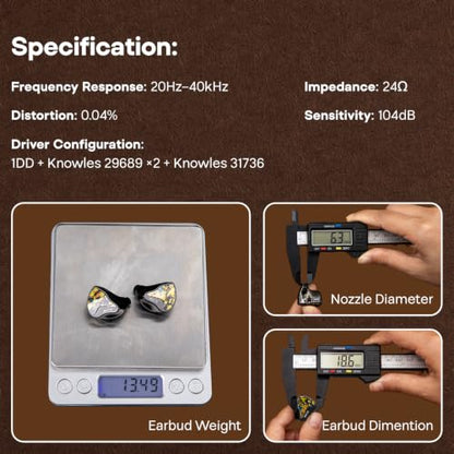 Linsoul ZiiGaat x Fresh Reviews Arete II 2nd 1DD+4BA Hybrid in Ear Monitor - color: Graffiti