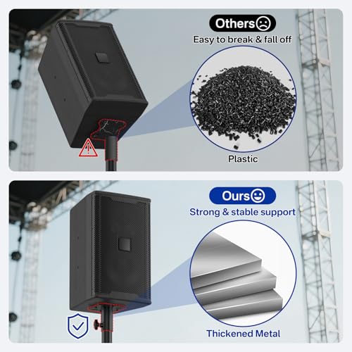 Universal 35mm Speaker Adapter Bracket for Pro Audio DJ/PA Speaker Stand Adapter - Metal Speakers Stand Mounting Plate for Standard 35mm Pole or Tripod Speakers Stands, 1 Pack - style: 1 Pack