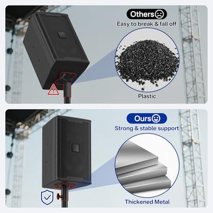 Universal 35mm Speaker Adapter Bracket for Pro Audio DJ/PA Speaker Stand Adapter - Metal Speakers Stand Mounting Plate for Standard 35mm Pole or Tripod Speakers Stands, 1 Pack - style: 1 Pack