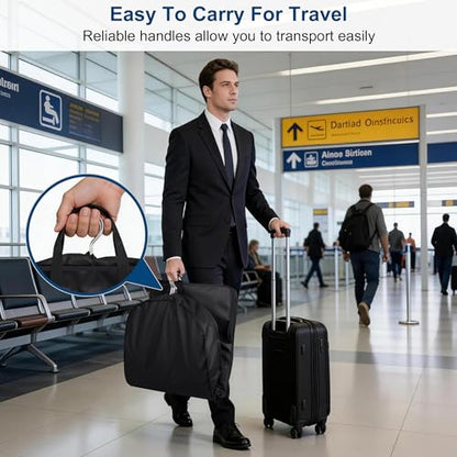 KIMBORA 43" Suit Bags for Closet Storage and Travel, Gusseted Hanging Garment Bags for Men Suit Cover With Handles for Clothes, Coats, Jackets, Shirts（3 Packs） - size: 43"