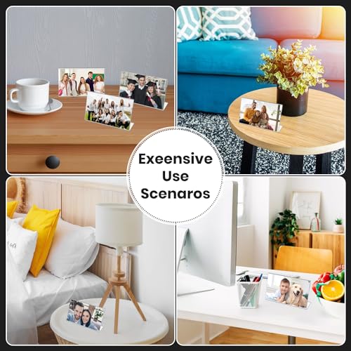 Acrylic Sign Holders 3x5 Inches Display Clear, Acrylic Table Signs Label Holders Slant Back Sign Holders Stand Small Acrylic Display Stands for Office, Store, Restaurant (20 PCS) - size: 3x5 inch