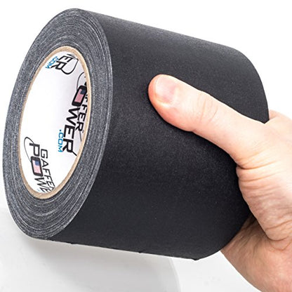 Gaffer Power Black Gaffer Tape 4 Inch x 30 Yards, Heavy Duty, Made in USA - color: Black, size: 4 in x 1080 in