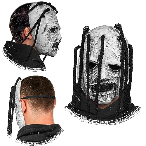 Zadin Rock Star Mask, Knot Mask, Fans Authentic Halloween Cosplay Costume, Heavy Metal Horror Performer Masks (Dark Rocker-Style Shadowcaster)