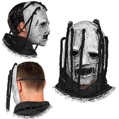Zadin Rock Star Mask, Knot Mask, Fans Authentic Halloween Cosplay Costume, Heavy Metal Horror Performer Masks (Dark Rocker-Style Shadowcaster)