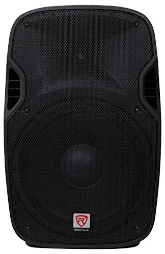 Rockville SPGN158 15" Passive 1600W DJ PA Speaker Pair with Party Stand LED