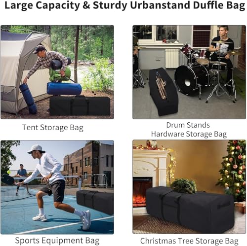 Urbanstand 48 Inch Travel Duffle Bag Extra Large Sport Equipment Duffel Bags with 2-way Lockable Zippers (Black) - color: Black, size: 48 Inch