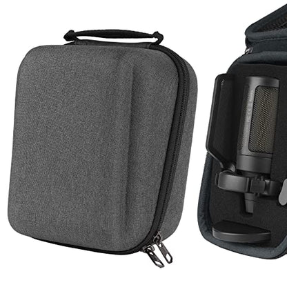 Geekria for Creators Microphone Case Compatible with Fifine AmpliGame A6V, A6T, A6B, A6W, A6TB, A6TP, A6VB, A6VW, Hard Shell Mic Carrying Case, Travel Protective Bag with Cable Storage