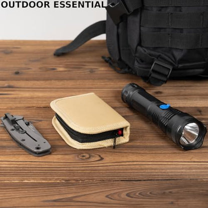 Military Survival Sewing Kit Portable Sewing Kit with Buttons for Men/Women | Small Repair Tools with Zipper Closure in Durable Nylon Case for Travel Field Emergency, Mini Pocket Travel Sewing Kit - color: Coyote