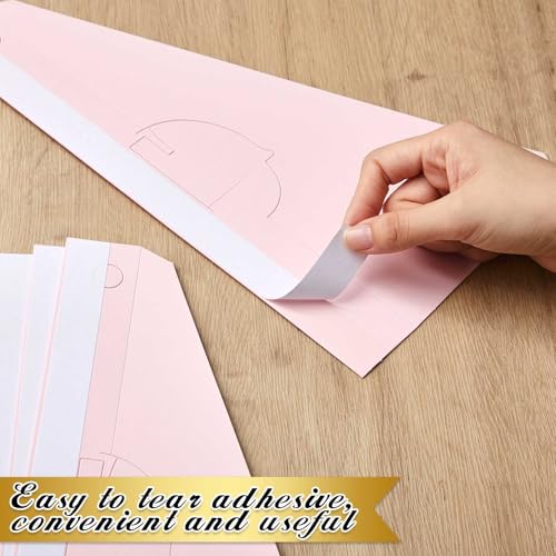 Marspark 12 Pack Self Stick Easel Back Poster Stand,12 Inch,Light Pink | Self Stick Easel Back Poster Board Stand, Convenient Peel and Stick Self Adhesive Easels Display Cardboard Sign - color: Light Pink, size: 12 Inch