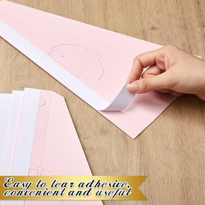 Marspark 12 Pack Self Stick Easel Back Poster Stand,12 Inch,Light Pink | Self Stick Easel Back Poster Board Stand, Convenient Peel and Stick Self Adhesive Easels Display Cardboard Sign - color: Light Pink, size: 12 Inch