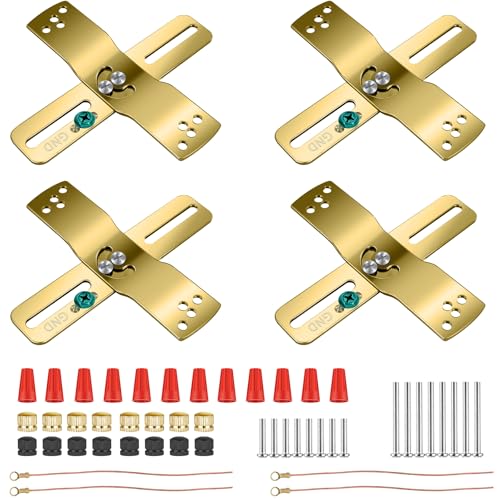 4-Pack 4-inch Light Fixture Swivel Crossbar kit, Universal Heavy Duty Mounting Bracket with All Hardware, for Chandelier Pendant Flushmount Wall Light Ceiling Fan, etc