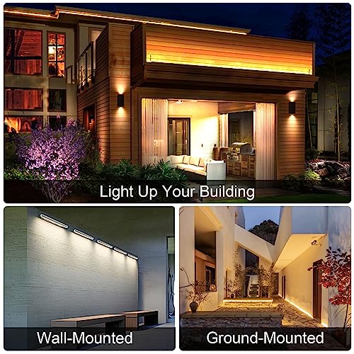 Outdoor Wall Washer Lights 2 Pack,36W 4000K Neutral White Wall Light,120V IP67 Waterproof 2ft Led Linear Wall Light Bar for Outdoor Indoor Building Sign, Hurches,Garden,Courtyards Lighting - size: 4000K 24Inch 2Pack