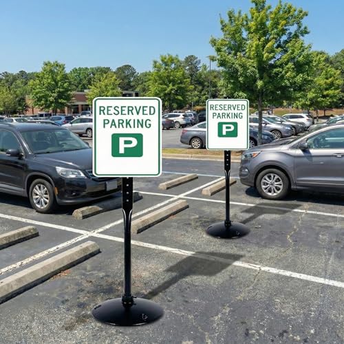 Cast Iron Sign Stand, 48 In Tall Pedestal Post, 17 In Base, Parking, Black | Freestanding pedestal includes stand, base, bolts and nuts for parking, handicap, street and business signs - size: 17"