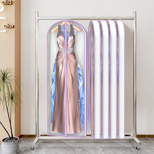 Zilink Garment Bags for Long Dress Wedding Dress Bags for Gowns Long 72 in - size: 72"-4pcs
