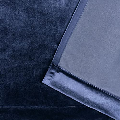 Exclusive Home Curtains EH8196-03 2-108G Velvet Heavyweight Grommet Top Curtain Panel Pair, 54x108, Navy, 2 Count - color: Navy, size: 54"W x 108"L (Pack of 2)