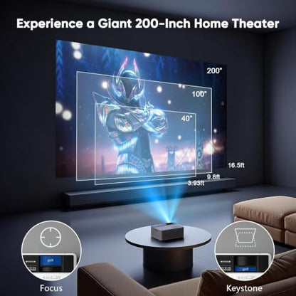 TMY 1080P Mini Portable Projector, 2-way Bluetooth, with 80in Screen | 1080P home theater, indoor/outdoor movies, Compatible with TV Stick/Roku/Phone/PC/PS/DVD/HDMI/USB - style: with Projector Screen