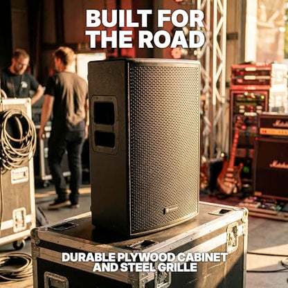 Rockville PLX12 12" Powered PA Speaker, 3000W Peak / 750W RMS, Plywood, DSP | Enclosure, Bluetooth 5.2 TWS, 2 XLR/TRS Inputs, AUX, XLR Output, Wedge Monitor, Pole Mount, 127dB SPL, Class D, 12 Fly Points