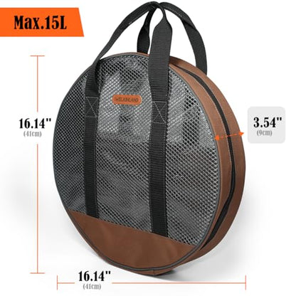 WELKINLAND 16-Inch Jumper Cable Bag, 15L Load & 180° Open Clear Cable Bag | Heavy-Duty Jumper Cable Storage Bag, Full-View Extension Cord Bag, Stay-Organized Hvac Hose Bags
