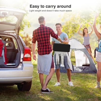 Outdoor Projector Screen with Stand 120 Inch, Portable Indoor/Outdoor 4K HD Movie Screen 16:9, Wrinkle-Free & Lightweight with Carry Bag for Backyard Camping Movie Nights