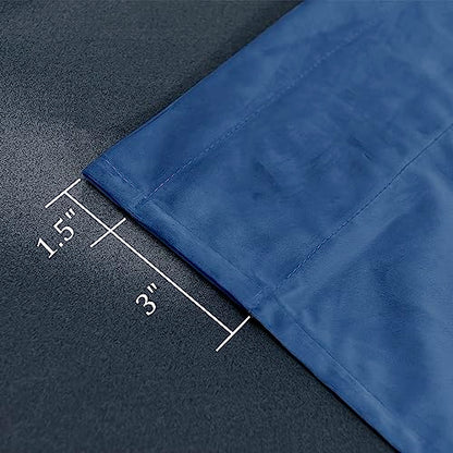 Hiasan Blue Velvet Blackout Curtains 96 inches Long, 2 Panels, 42W x 96L - color: Blue, size: 42"W x 96"L (Pack of 2)