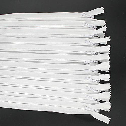 Leekayer 20PCS Invisible Nylon Coil Zipper,Clothing Zipper,DIY Sewing Tool | Leekayer 20PCS Invisible Nylon Coil Zipper,Clothing Zipper,DIY Sewing Tools for Craft Special(24 inch,White) - color: White, size: 24inch-20PCS