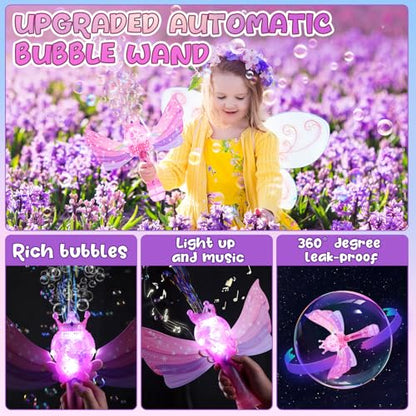Eaglestone Princess Bubble Wands for Kids, Bubble Machine for Toddlers - color: Pink