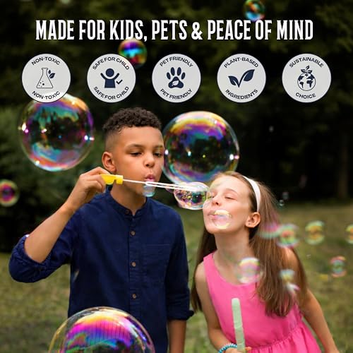 Bubble Machine Powder - Create Fun Bubbles with This Premium Bubble Mix - Works with Bubble Wands, Bubble Machines. Perfect Colorful Bubbles for Kids and Adults. Makes up to 30 Gallons. Made in USA.